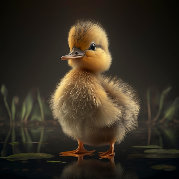 Генеративный искусственный интеллект Cute Baby Duck