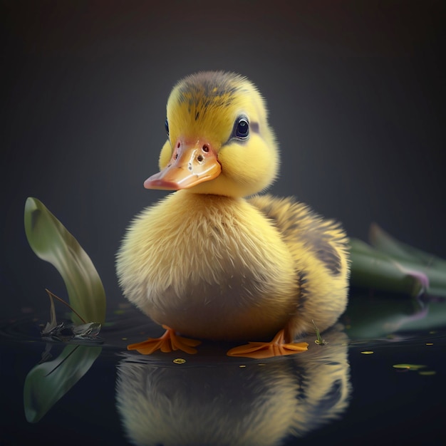 Cute Baby Duck Generative Ai