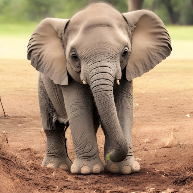 Cute Baby Elephant beautiful shot