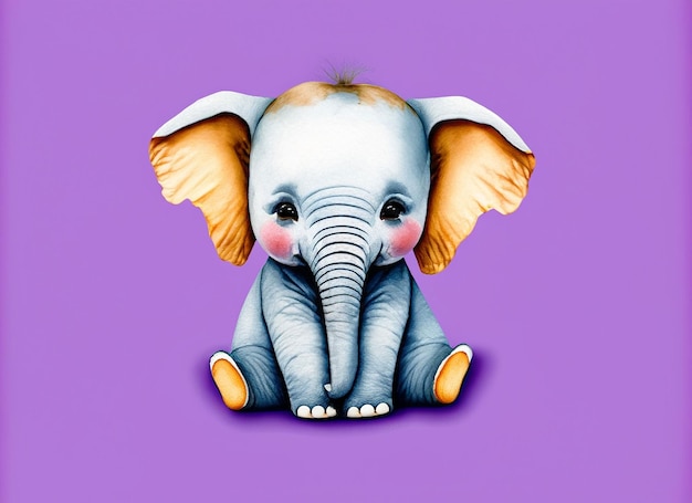 A cute baby elephant