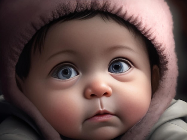 Cute Baby Face AI Generated