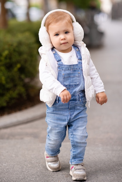 Premium Photo  Cute smiling baby girl 12 year old wear casual