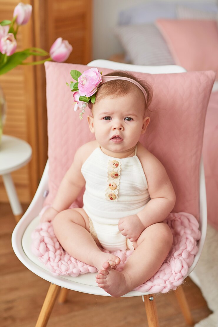Cute baby girl posing for Mother's Day