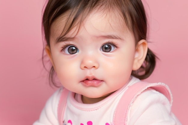 A cute baby girl smiling