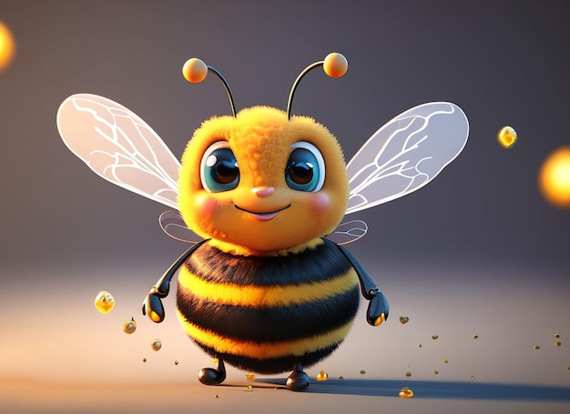 A Cute Baby Honey Bee 3D