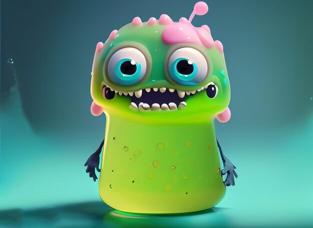 Premium AI Image | Cute baby monster made of lava Created with