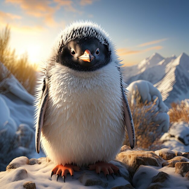 Милый пингвиненок