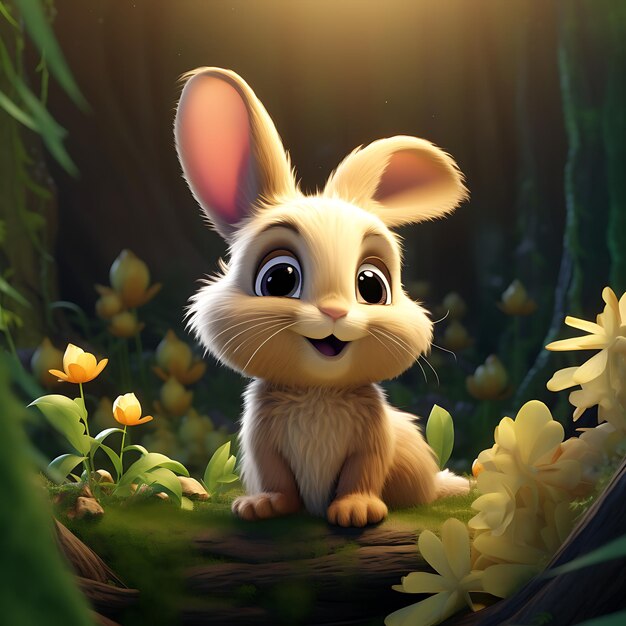 Premium AI Image  Bright and Vivid Instagram Profile Pic A Cute Little  Bunny with WideEyed Innocence Sporting a Fru