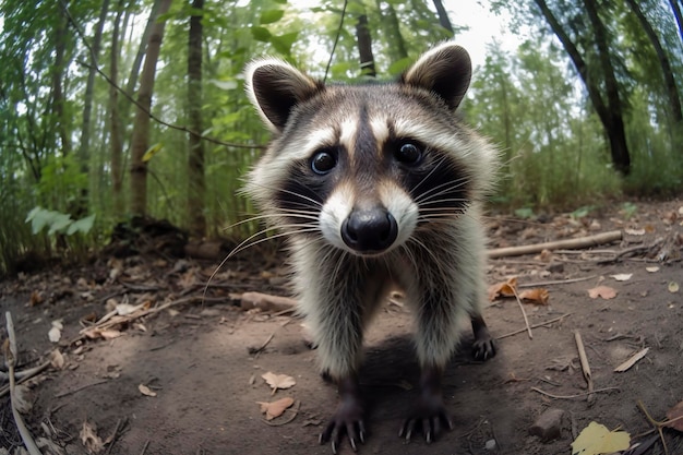 Cute baby raccoon Generative AIx9