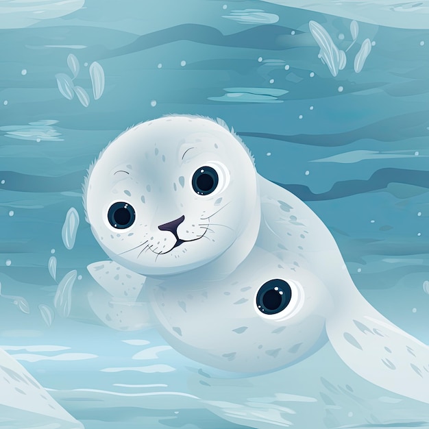 Cute baby seal with its innocent eyes