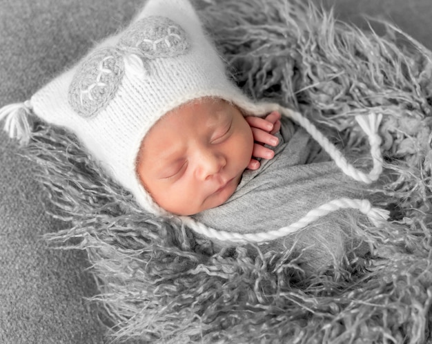 Photo cute baby sweetly sleeping