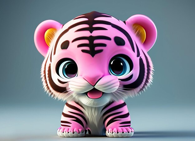 A Cute Baby Tiger 3D