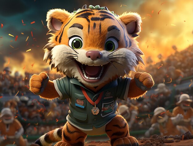 cute baby tiger cartoon