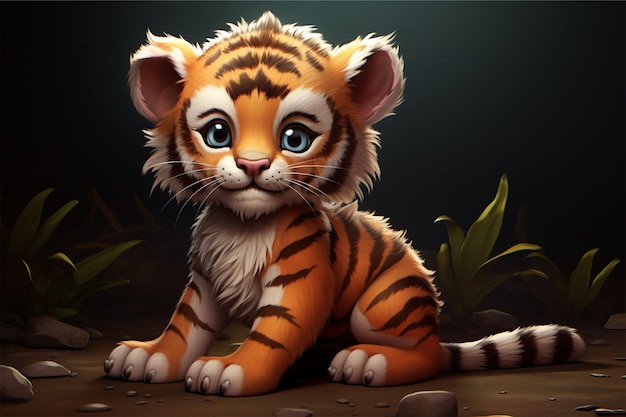 cute baby tiger