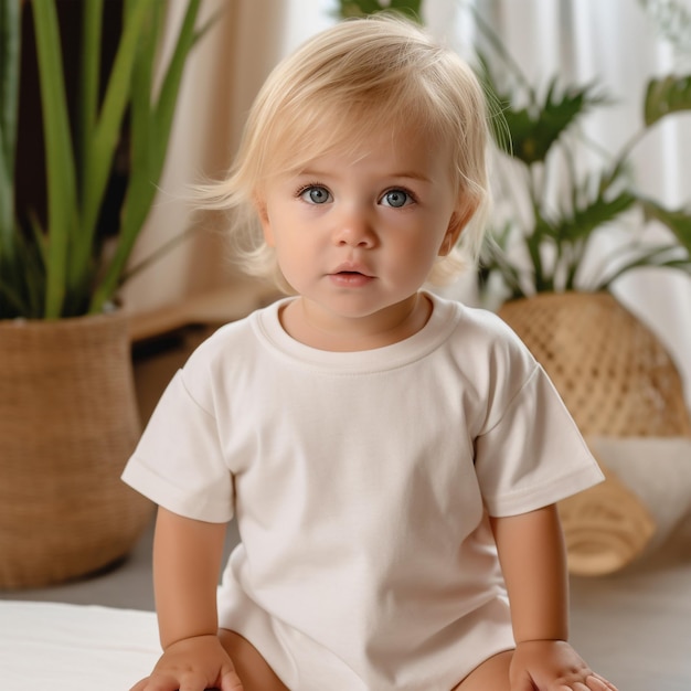 Cute baby tshirt mockup