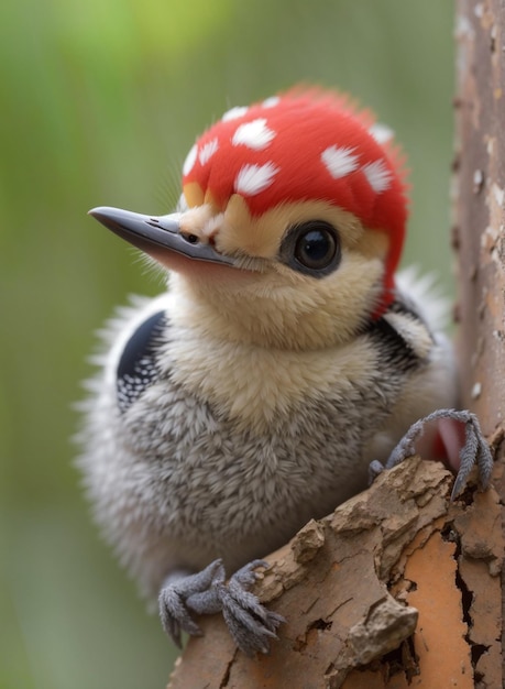 cute baby woodpecker