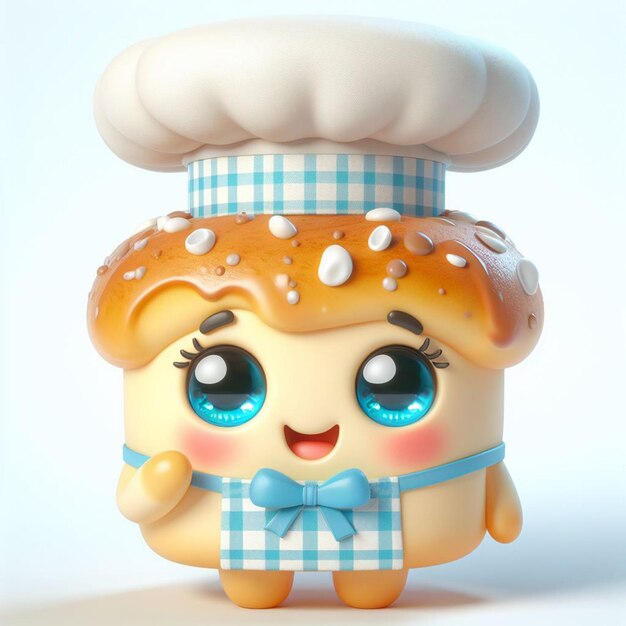 cute baker 3d character