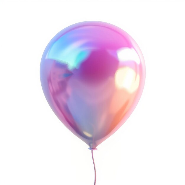 cute balloon icon 3D render white background generative AI