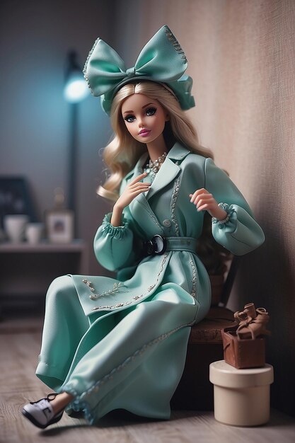 Cute Barbie Doll with different style and dress up