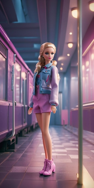 Симпатичная кукла Барби с разным стилем и нарядами.