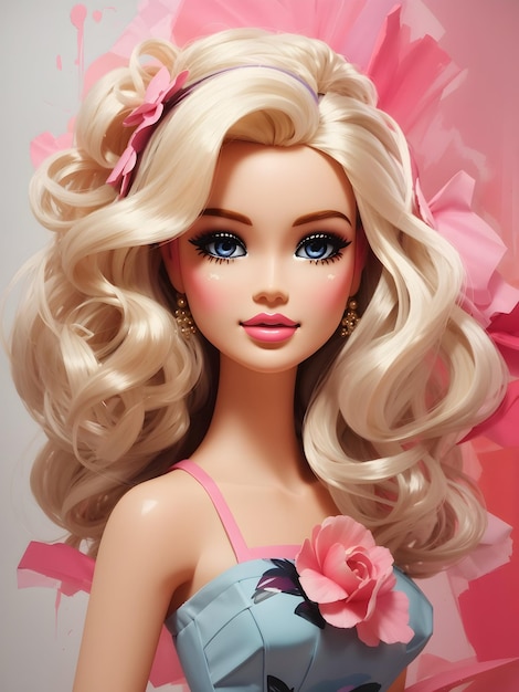 Cute barbie painting