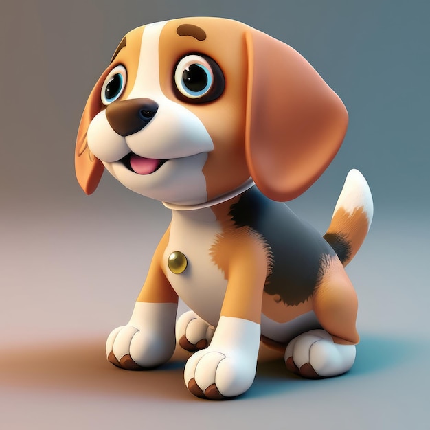 かわいいビーグルの 3 d キャラクター