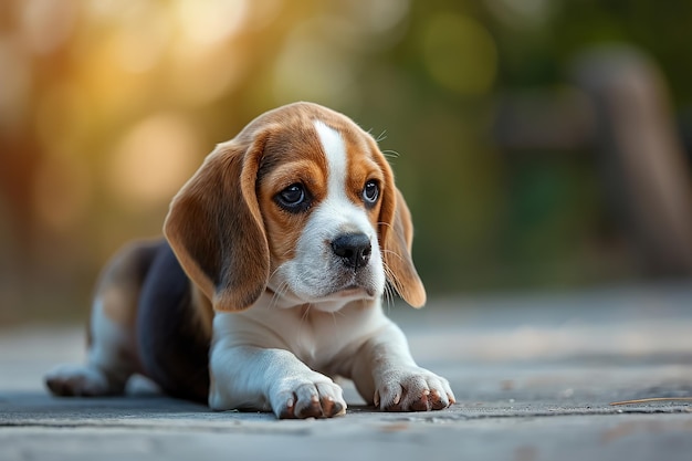 Cute beagle dog puppy