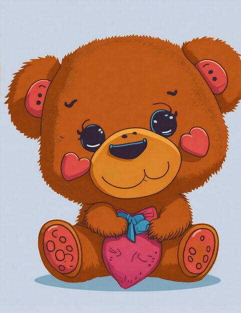 Cute bear cartoon character