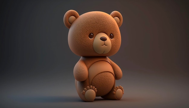 Cute bear cartoon charecterGenerative AI