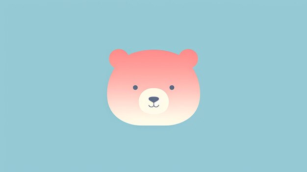 Photo cute bear cartoon pastel background