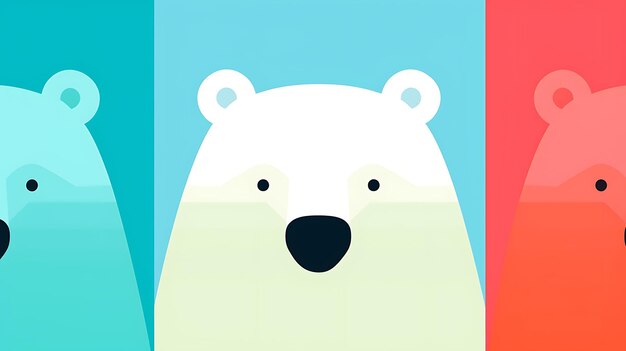 Photo cute bear cartoon pastel background