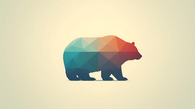 Photo cute bear cartoon pastel background