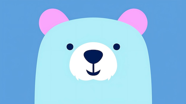 cute bear cartoon pastel background