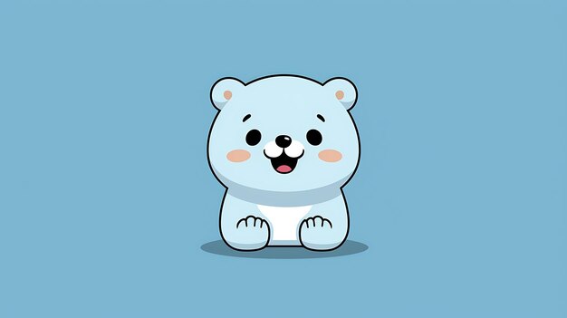 cute bear cartoon pastel background