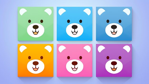 cute bear cartoon pastel background