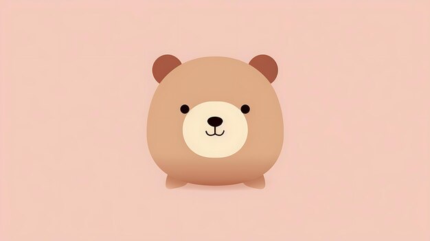 Photo cute bear cartoon pastel background