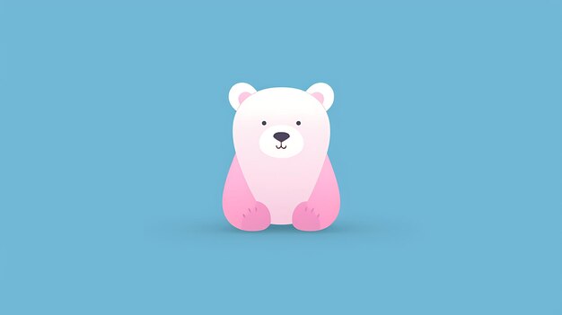 cute bear cartoon pastel background