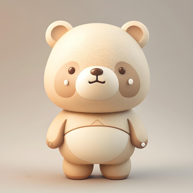 Генеративный дизайн персонажей милого медведя