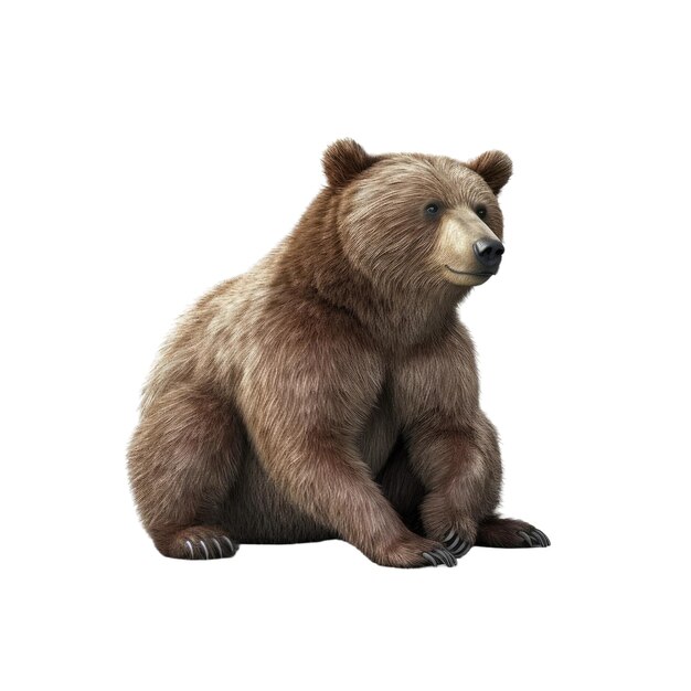 Cute bear Transparent isolated background AI