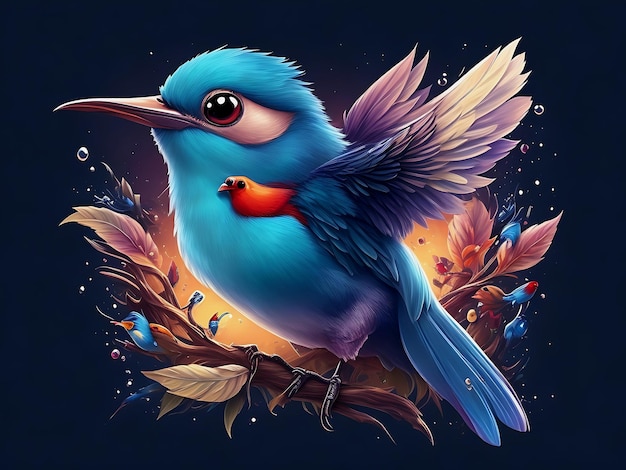 Cute beautiful bird