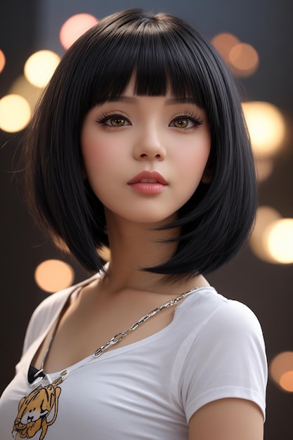 Premium Ai Image A Cute Beautiful Woman Face Photo Ai Generated