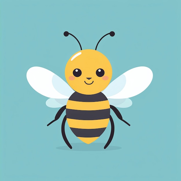 Cute bee cartoon illustration