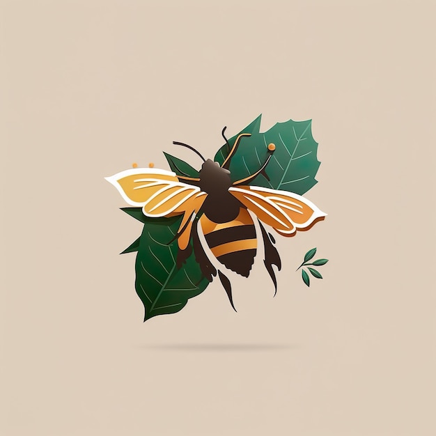 Photo cute bee flying cartoon vector icon illustration animal nature icon concept isolated premium vector