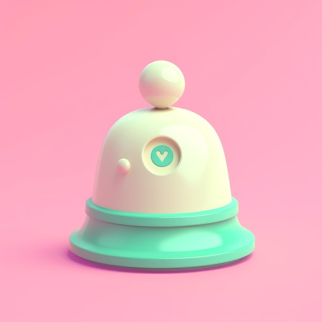 A cute bell on the pink background