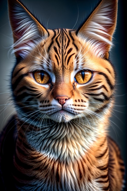 Photo cute bengal cat photography generative ai illustrations