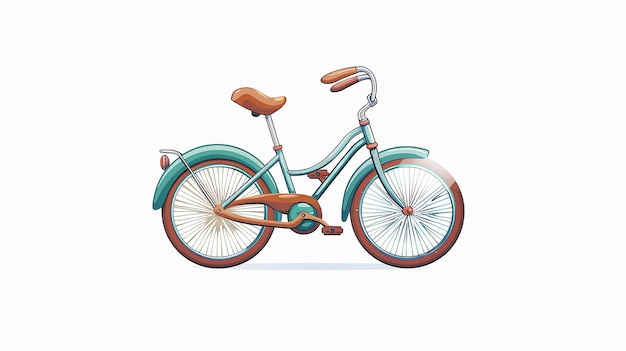 Photo cute bicycle icon urban eco vehicle