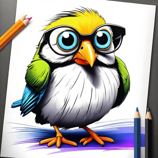 Cute Bird Caricature