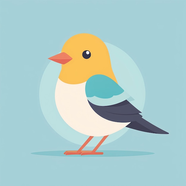 Cute bird cartoon illustration