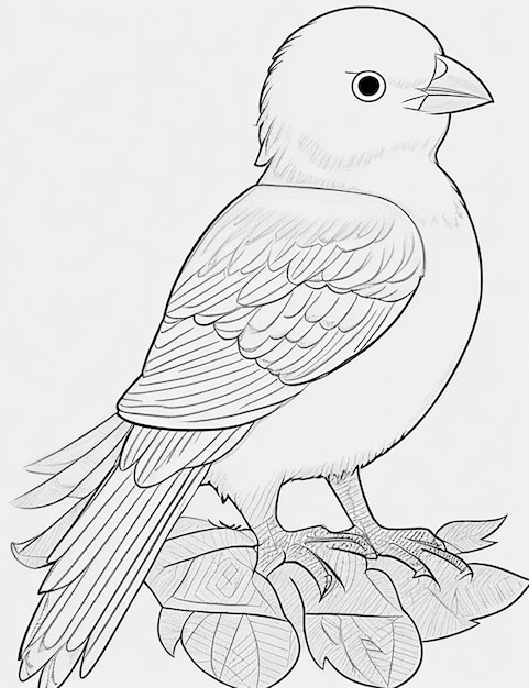 cute Bird for kids coloring page