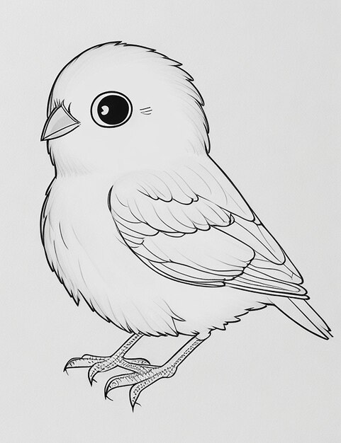 cute Bird for kids coloring page